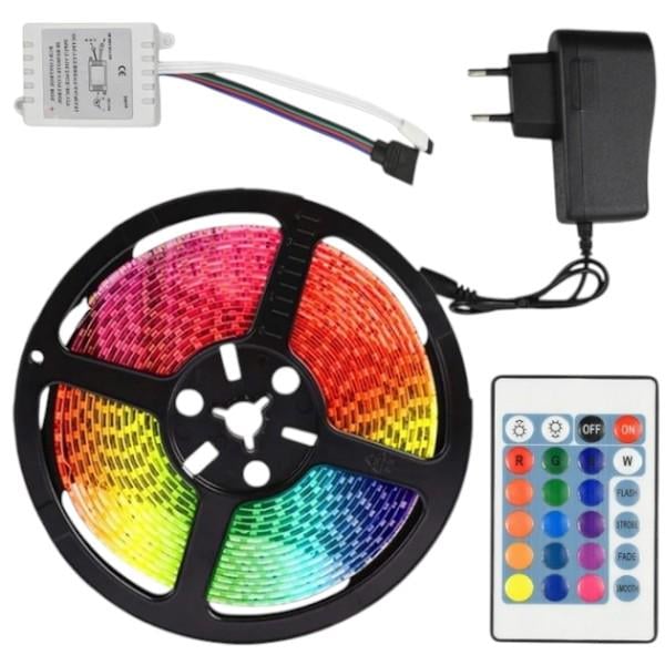 Стрічка світлодіодна з пультом RGB 5 м (3528)