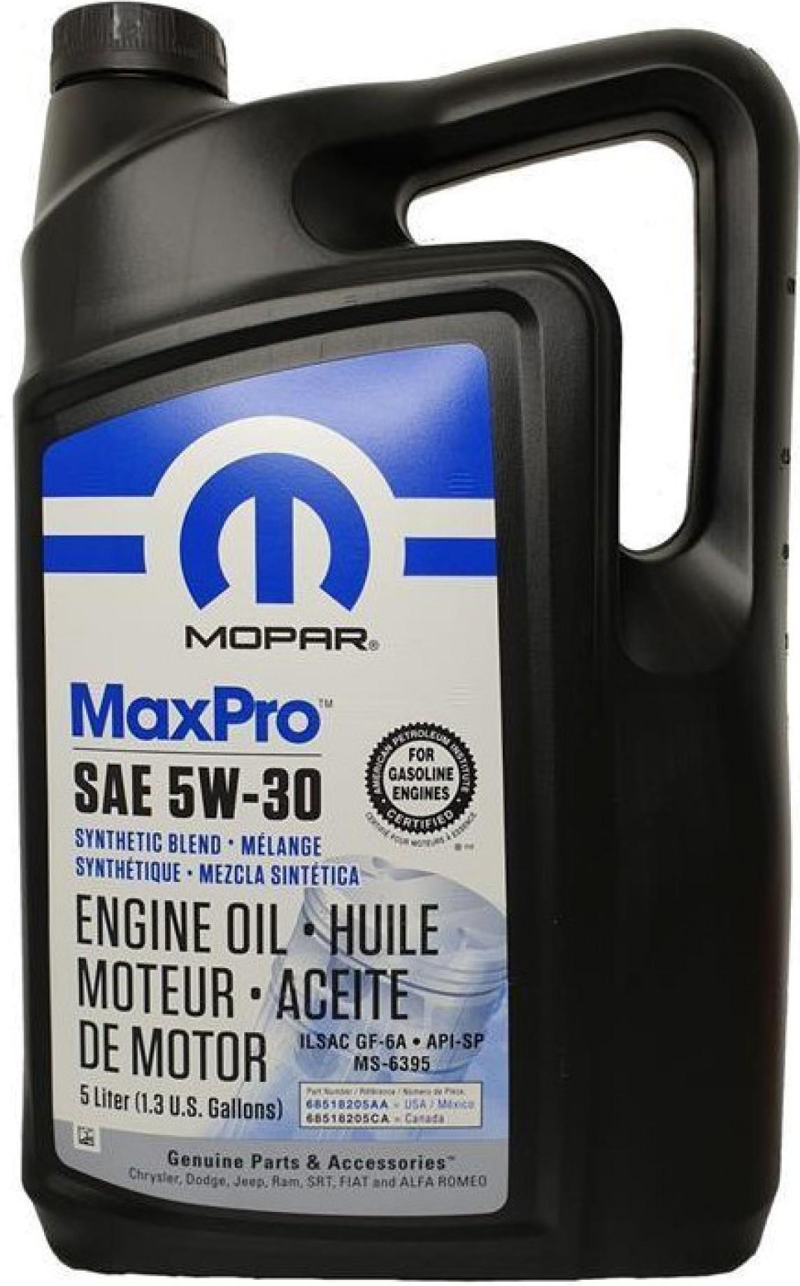 Моторное масло Mopar MaxPro 5W-30 5 л