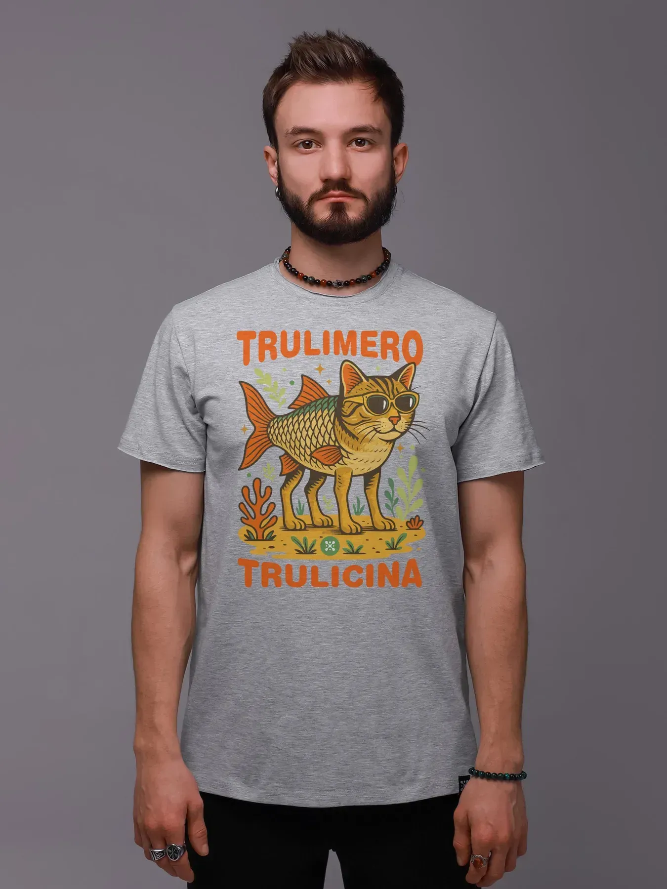 Футболка мужская "Trulimero Trulicina" 3XL Серый (27196410)