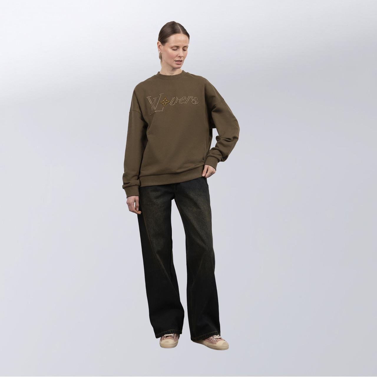 Толстовка жіноча Louis Vuitton Signature M Хакі (2588762875) - фото 3 Толстовка жіноча Louis Vuitton Signature M Хакі (2588762875) - фото 3