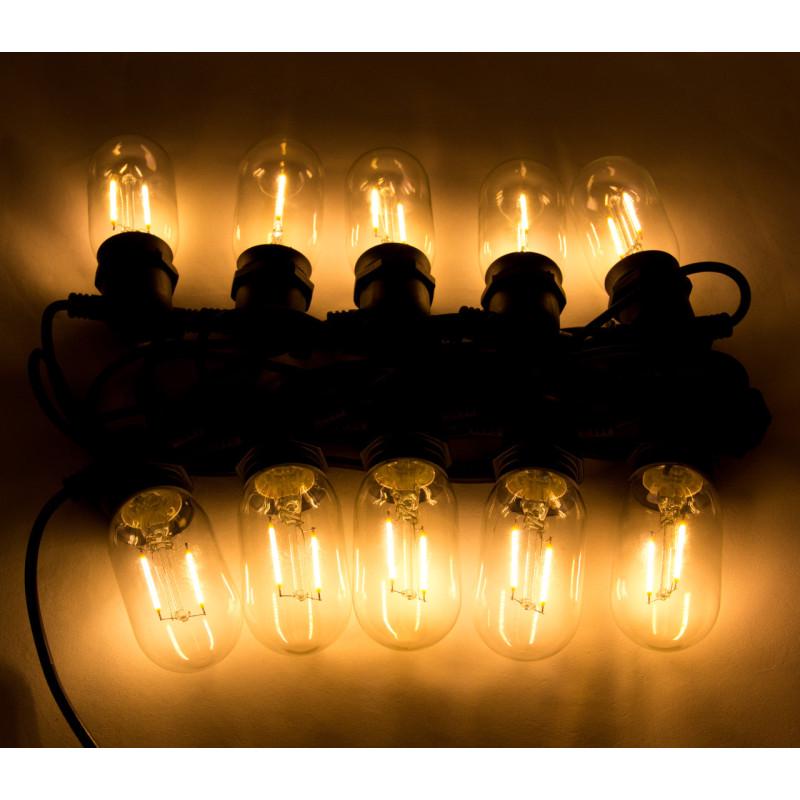 Гірлянда 8,4 м 10LED E27 з двома нитками подовжувач теплий білий IP44 (930066)