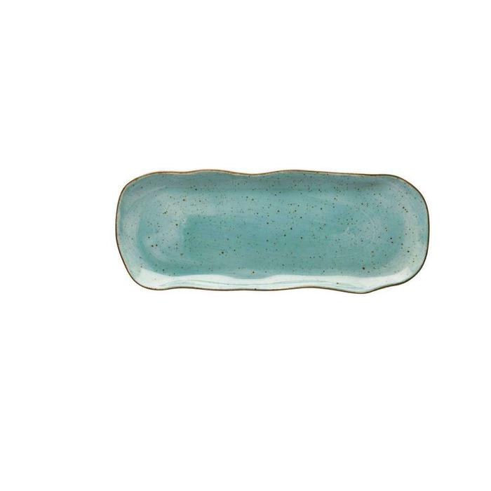 Блюдо Lubiana Stone age decor 35x13,5 см Бирюзовый (4659-6630L)