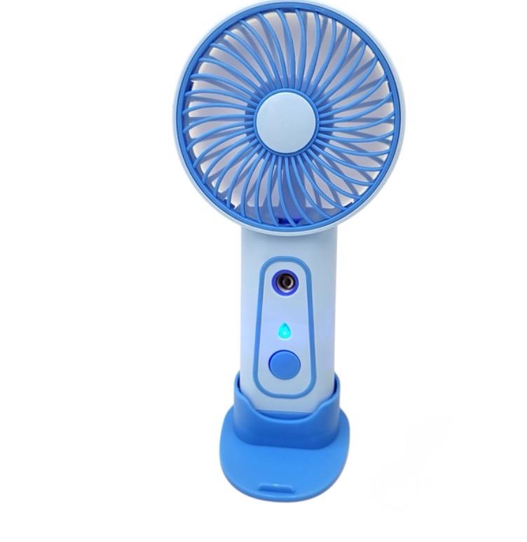 Вентилятор аккумуляторный ручной с увлажнением MINI FAN 1569 17х8 см Голубой