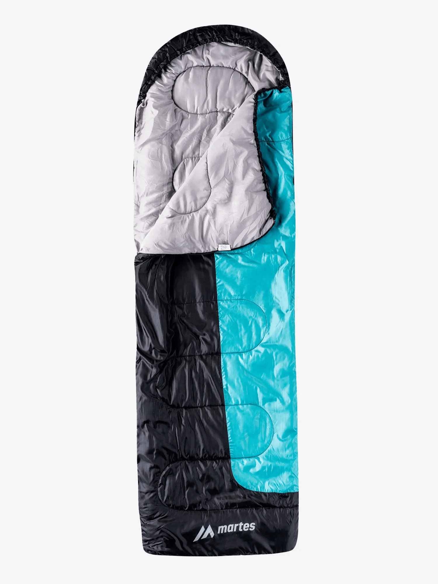Спальный мешок Martes Ourens II с утеплителем/капюшоном и молнией 220х75 см Черно-голубой (OURENSIIM4Q-BLACKBALTIC) - фото 2 Спальный мешок Martes Ourens II с утеплителем/капюшоном и молнией 220х75 см Черно-голубой (OURENSIIM4Q-BLACKBALTIC) - фото 2