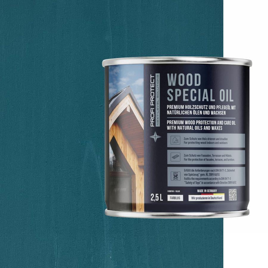 Фарба для дерева на основі бджолиного воску і лляної олії ProfiProtect Wood Special Oil 2,5 л RAL 5018/200 (22558327)