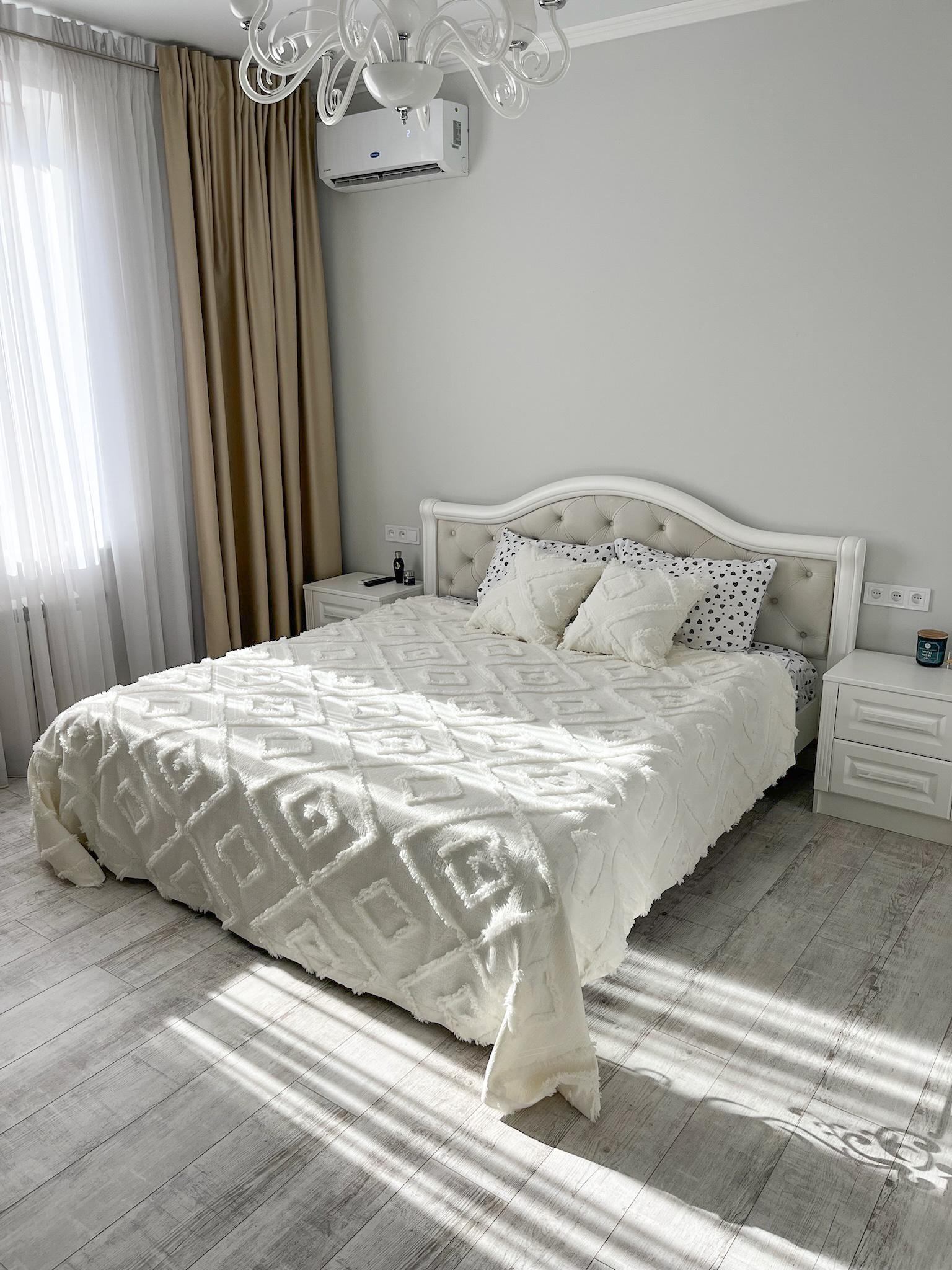 Покривало у скандинавському стилі 260х240 см Білий - фото 7