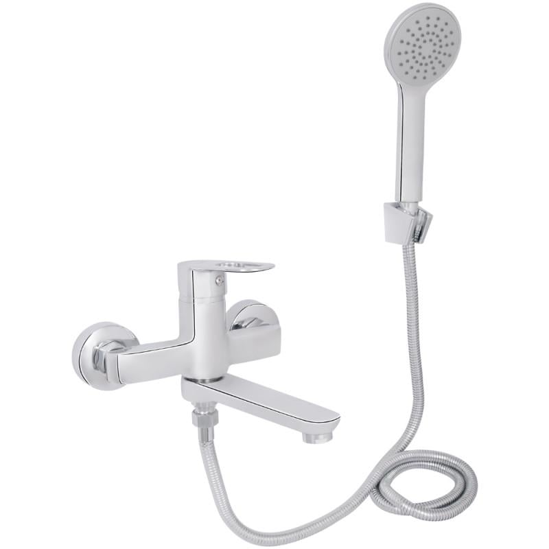 Смеситель для ванны Lidz Latwa 0061 с поворотным изливом и душевым гарнитуром K35 Chrome (LDLAT0061CRM48992)