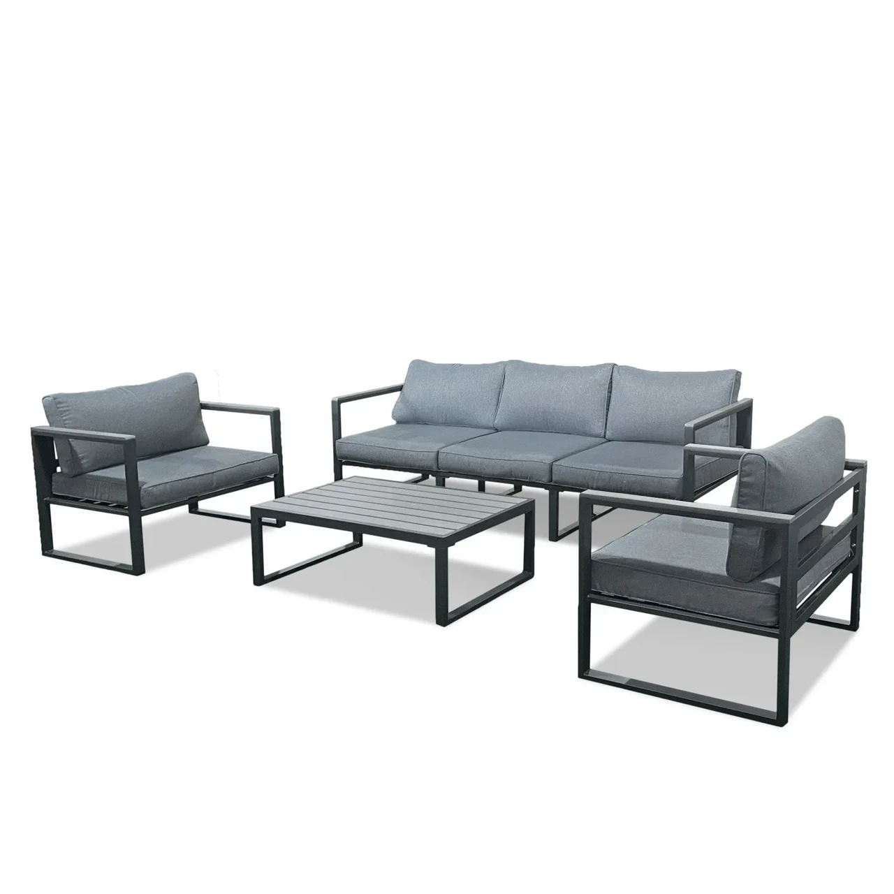 Комплект садовой мягкой мебели Loft с металлическим каркасом Серый (KS-1262-NM)