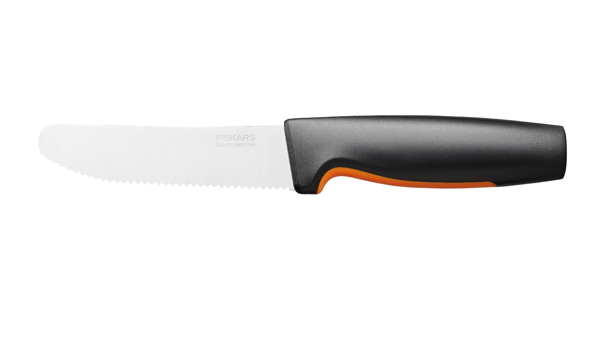 Кухонный нож Fiskars Functional Form для томатов 12 см Черный (1057543)