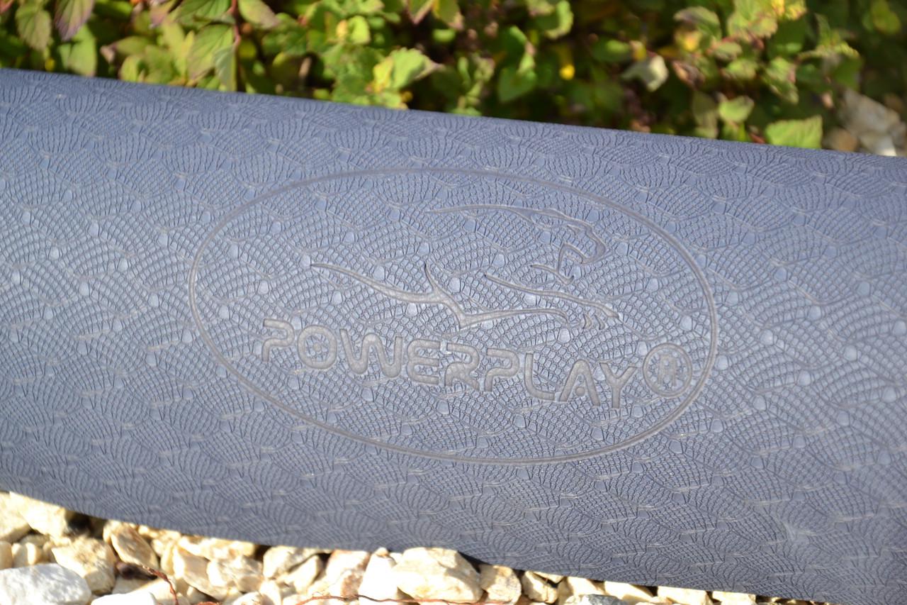 Коврик для йоги и фитнеса PowerPlay 4150 TPE Premium Performance Mat 183x61x0,6 мм Синий (A-011857) - фото 8