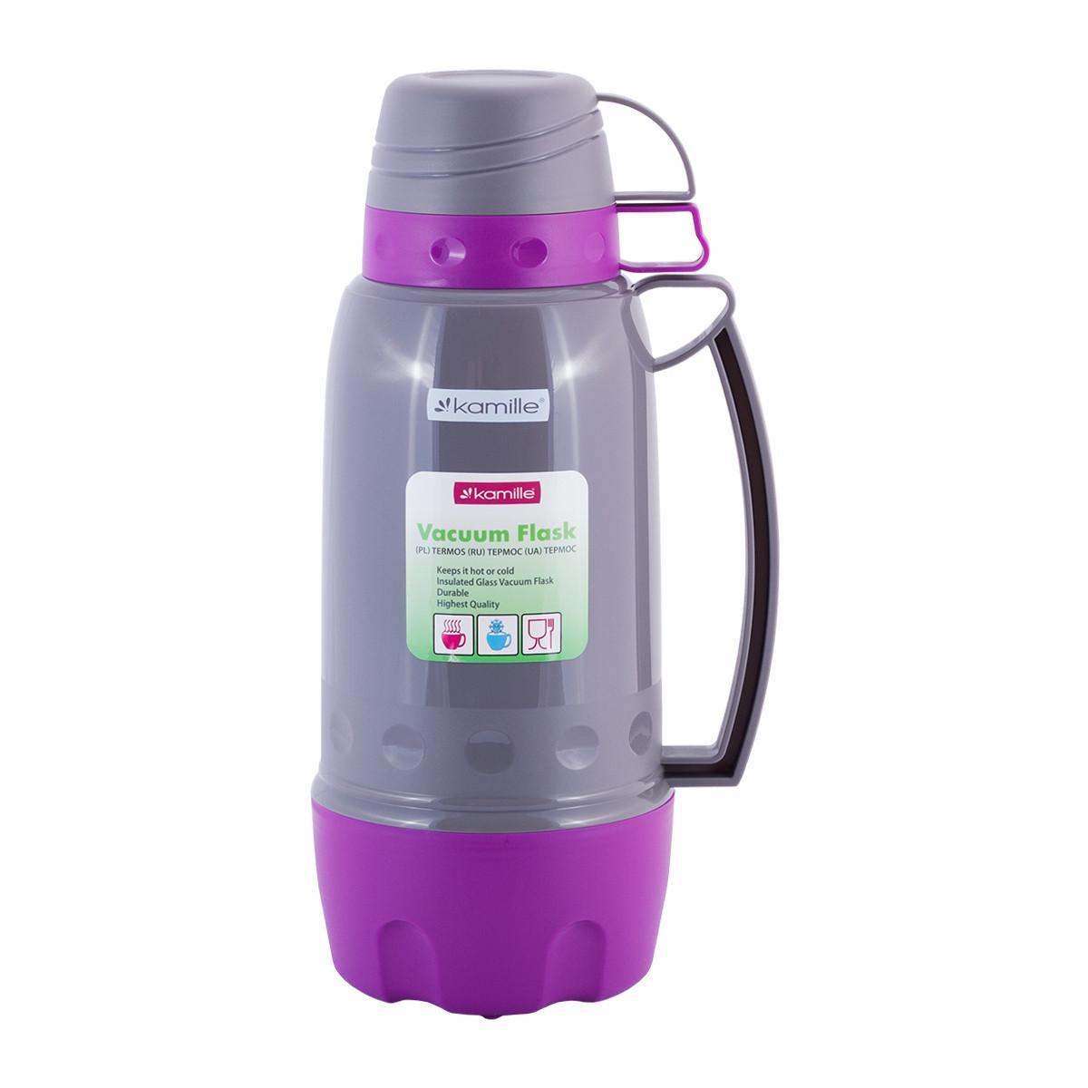 Термос Kamille KM-2081-PU 1,8 л Серый/Фиолетовый (111931)