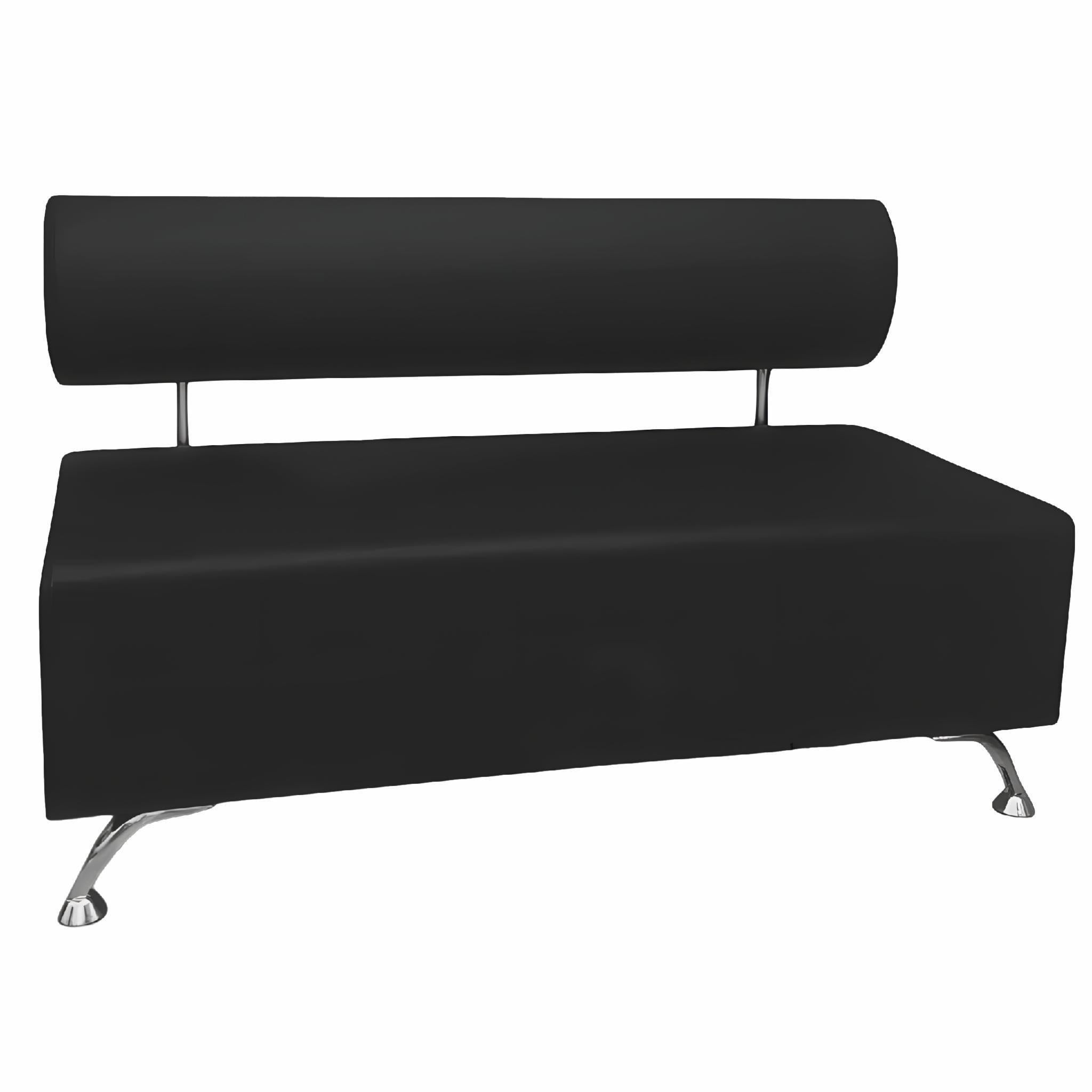 Диван офисный AVVS для ожидания/приемной 100 см с ножками 12 см Черный