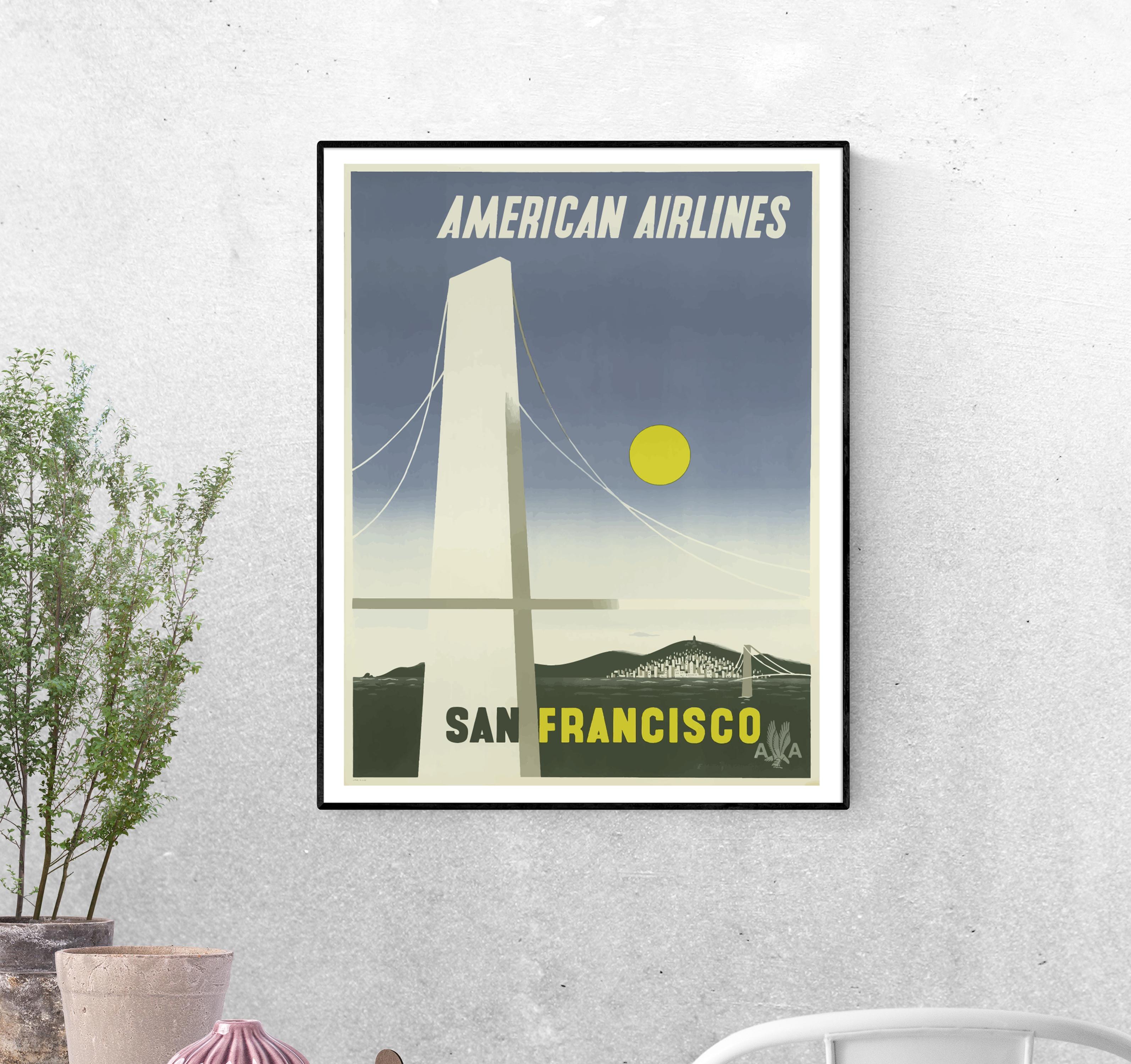 Тревел-постер Мост солнце город формат А-2