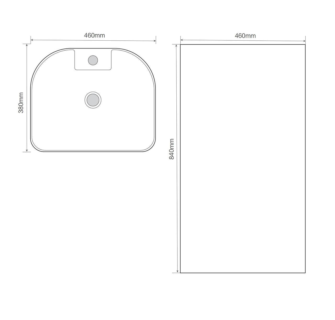 Раковина моноблок MIXXUS PREMIUM DIVERSE-1102 MARBLE 460х380х840 мм з отвором під змішувач і пер (2541350605) - фото 3 Раковина моноблок MIXXUS PREMIUM DIVERSE-1102 MARBLE 460х380х840 мм з отвором під змішувач і пер (2541350605) - фото 3