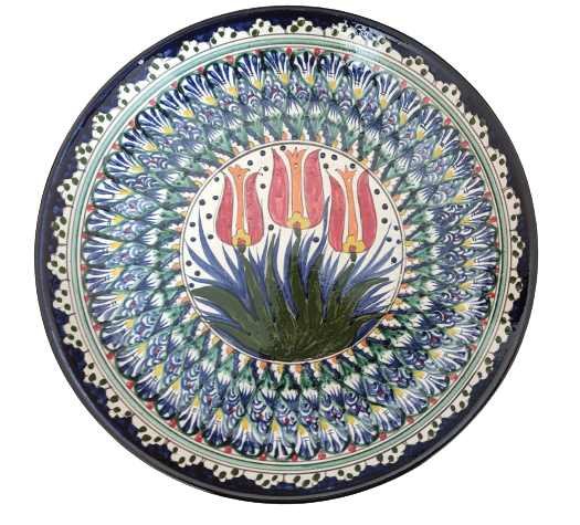 Блюдо керамическое 3 Тюльпана ляган 38 см (12115479)