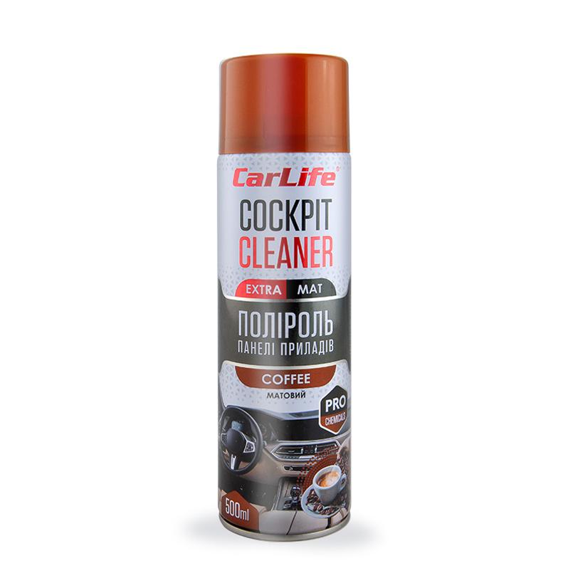 Полироль для приборной панели CarLife Cockpit Cleaner EXTRA MAT Кофе 500 мл (CF526)