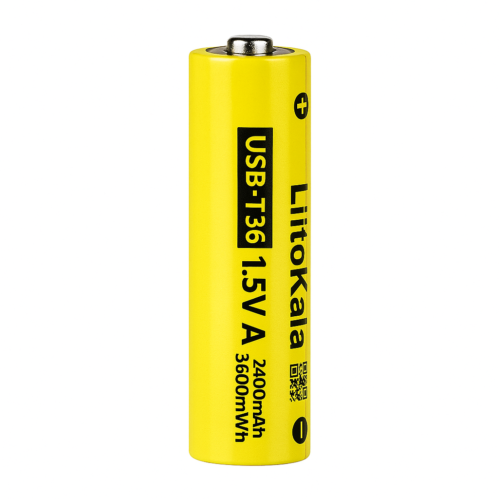 Акумулятор LiitoKala USB-T36 1,5V 2400 mAh АА Жовтий (28869237) - фото 1