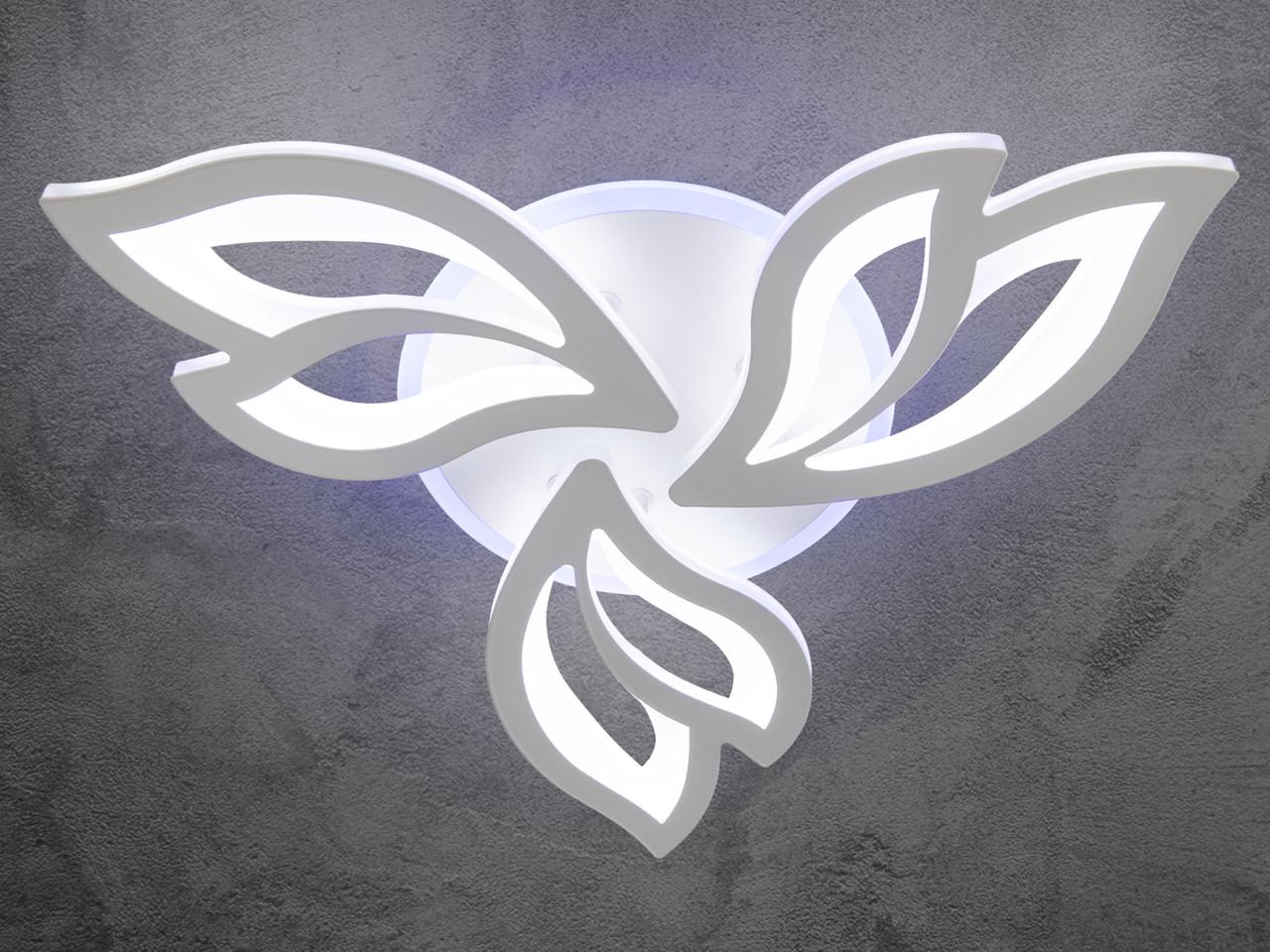 Люстра LED с димером 8165-3WH-LS 55 W на 8 м2 Белый (2437060106) - фото 7