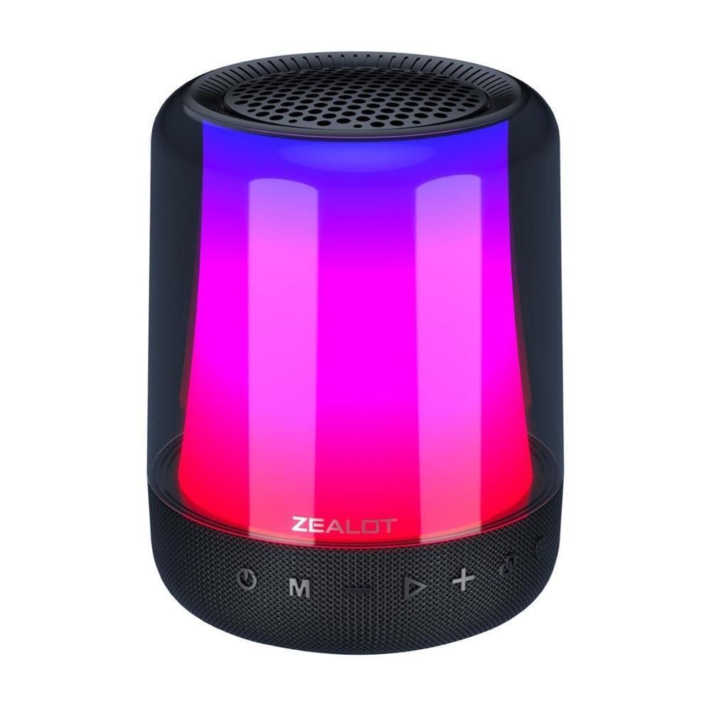 Портативная колонка Bluetooth ZEALOT S66 с LED подсветкой Черный