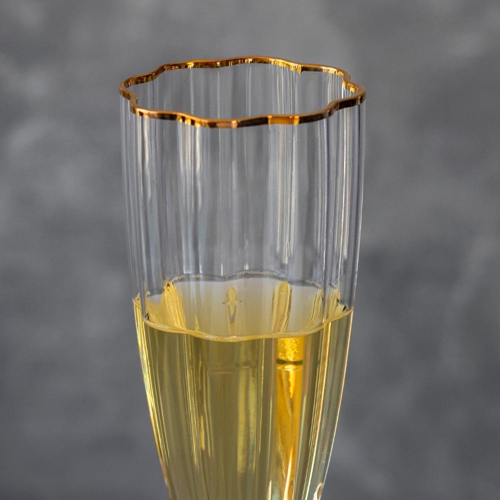 Набір келихів Elisey 9118-001 Золота гармонія скло 220 мл 6,2х25 см 6 шт. (118-81-9118-001) - фото 4 Набір келихів Elisey 9118-001 Золота гармонія скло 220 мл 6,2х25 см 6 шт. (118-81-9118-001) - фото 4