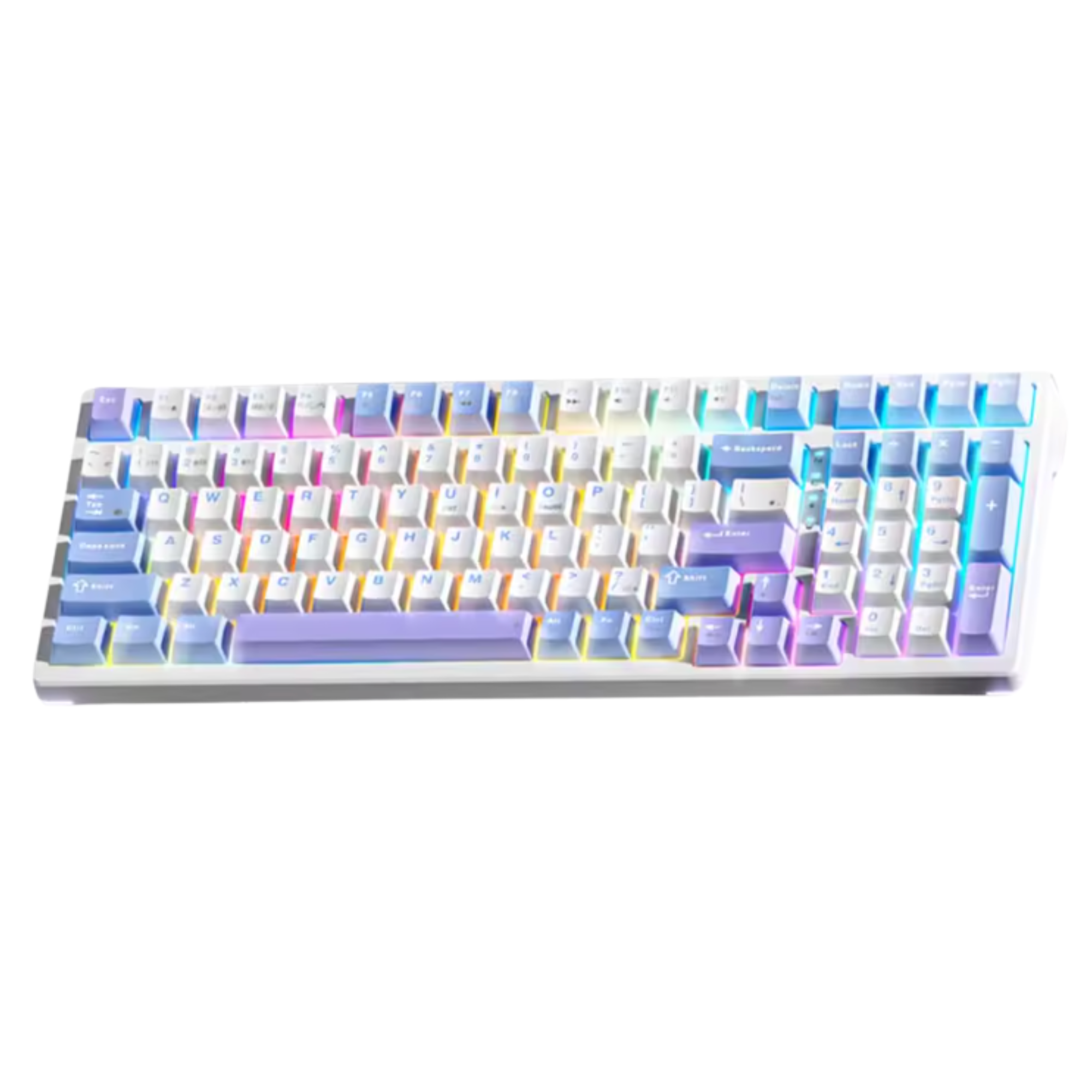 Клавиатура механическая AULA F98X ENG/наклейки UA/RU White/Purple (26138804)
