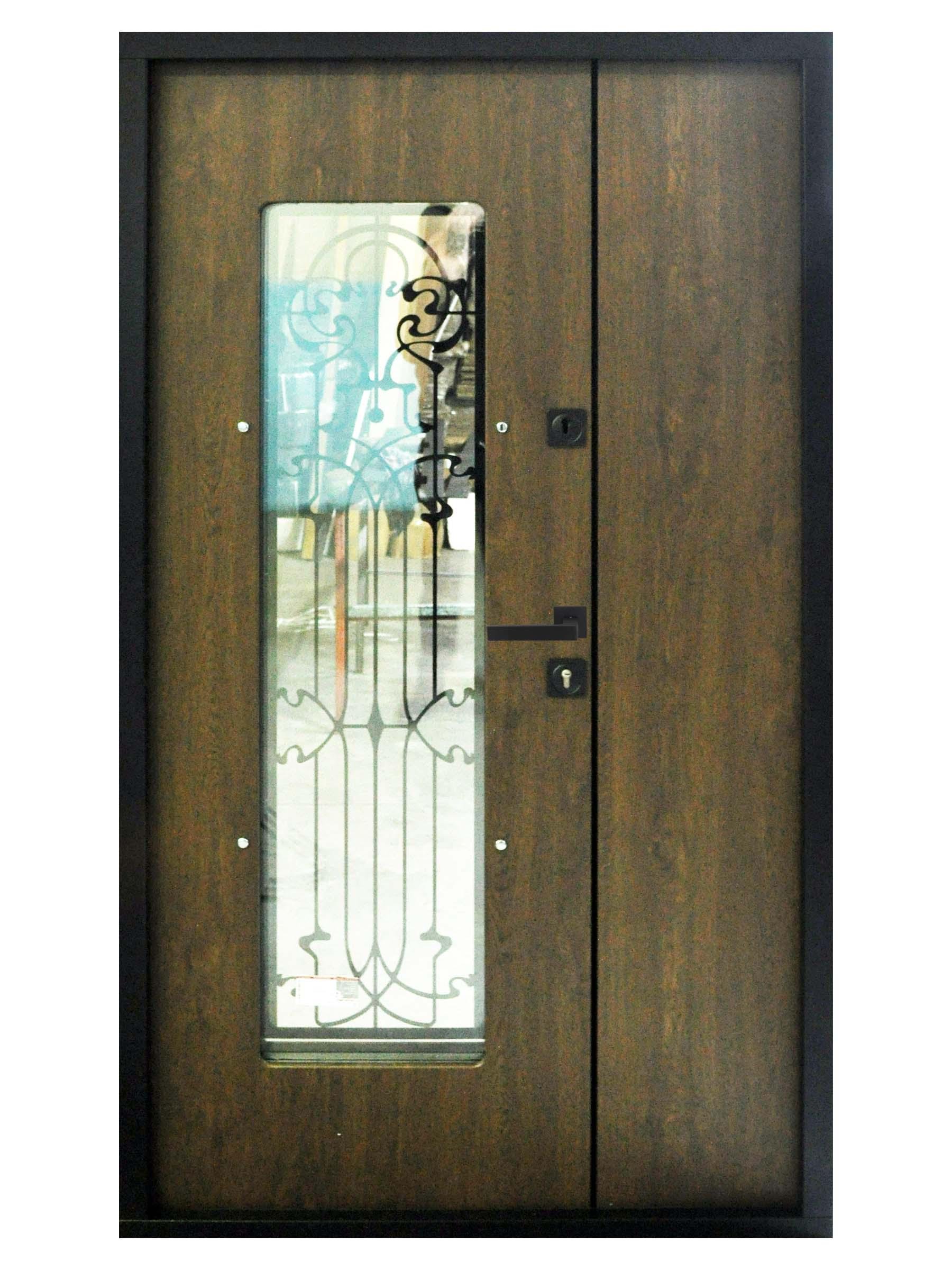 Двері вхідні Максимум NPL400 2040х1200 мм Дуб темний (12500506) - фото 2