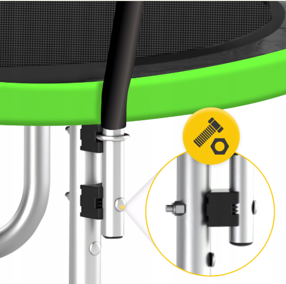 Батут із сіткою 4FIZJO 10 304-312 см Зелений - фото 3 Батут із сіткою 4FIZJO 10 304-312 см Зелений - фото 3