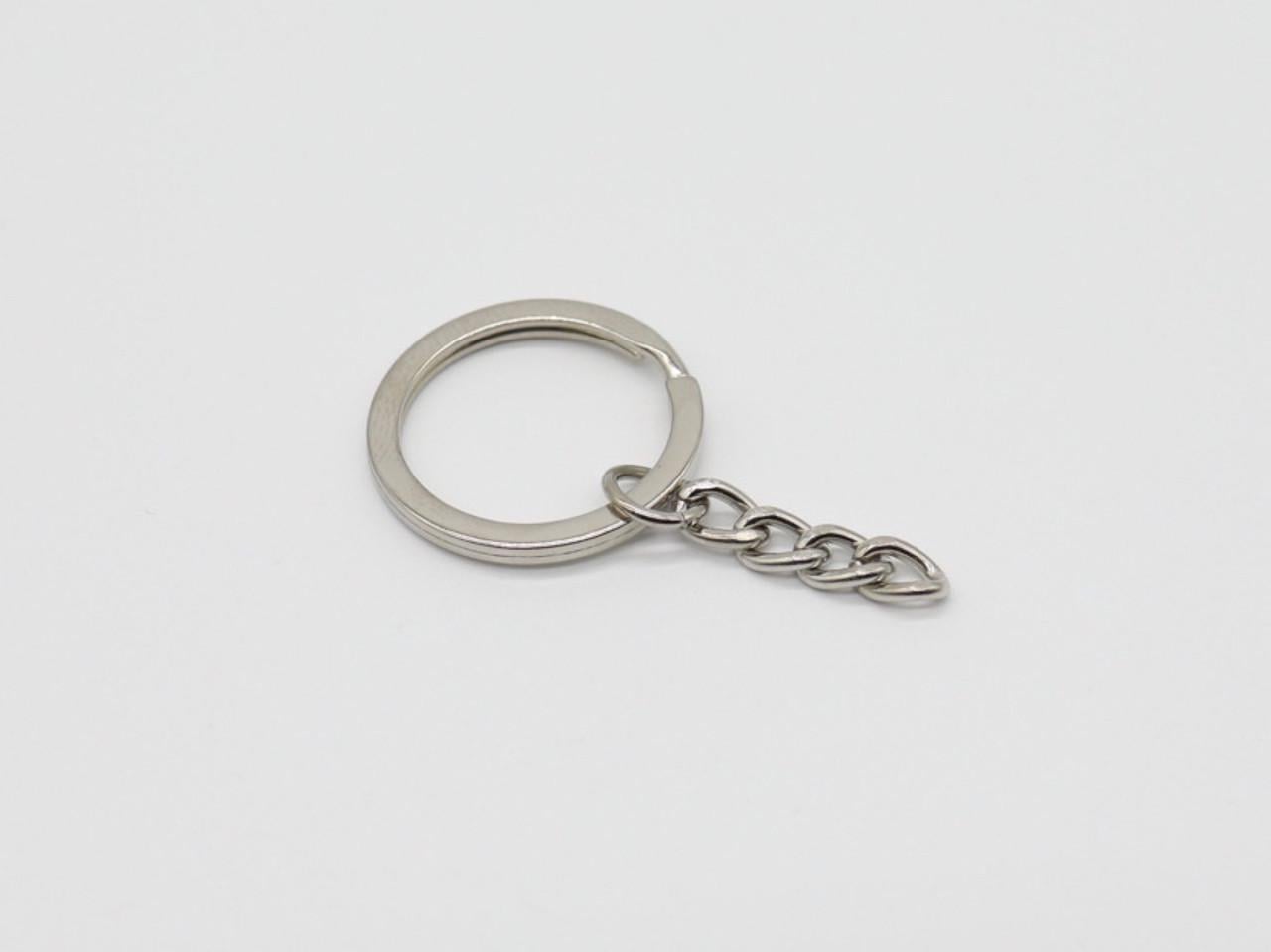 Кольцо плоское с цепочкой 25 мм Серебряный (42199026)