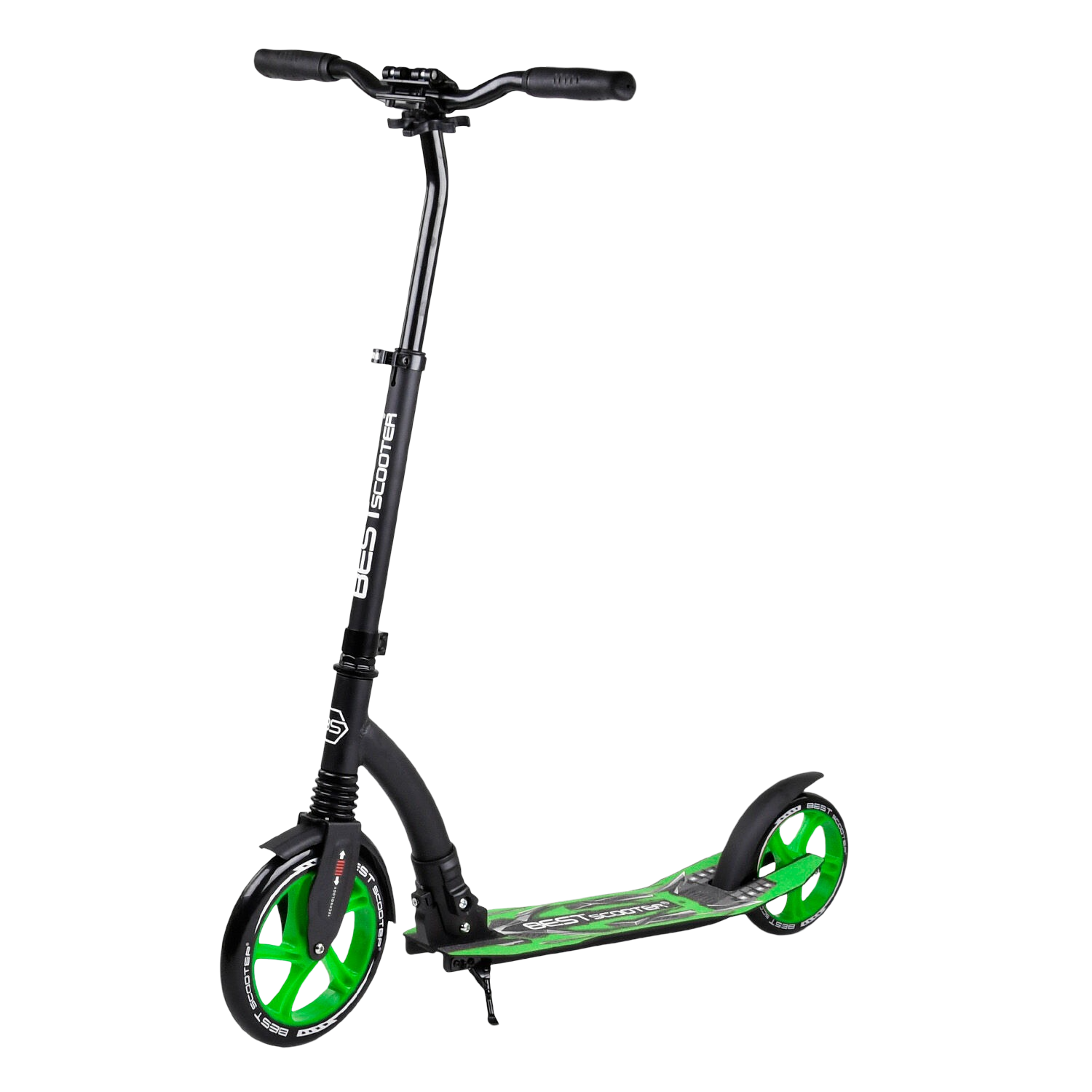 Самокат детский Best Scooter колеса PU амортизатор алюминиевая рама Зеленый (52266)
