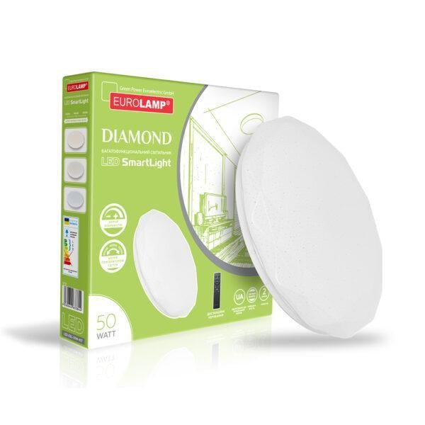 Світильник LED Eurolamp Diamond СМАРТ ЛАЙТ 50W 3000K-6500K (36321806)