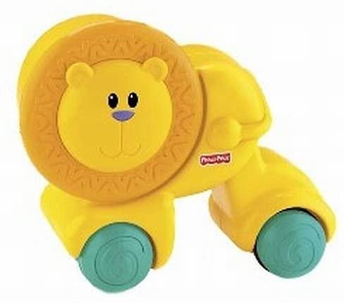 Игрушки Fisher Price Убегающий Львенок/Механическое пианино Гусеница/Кубики Друзья из джунглей - фото 4