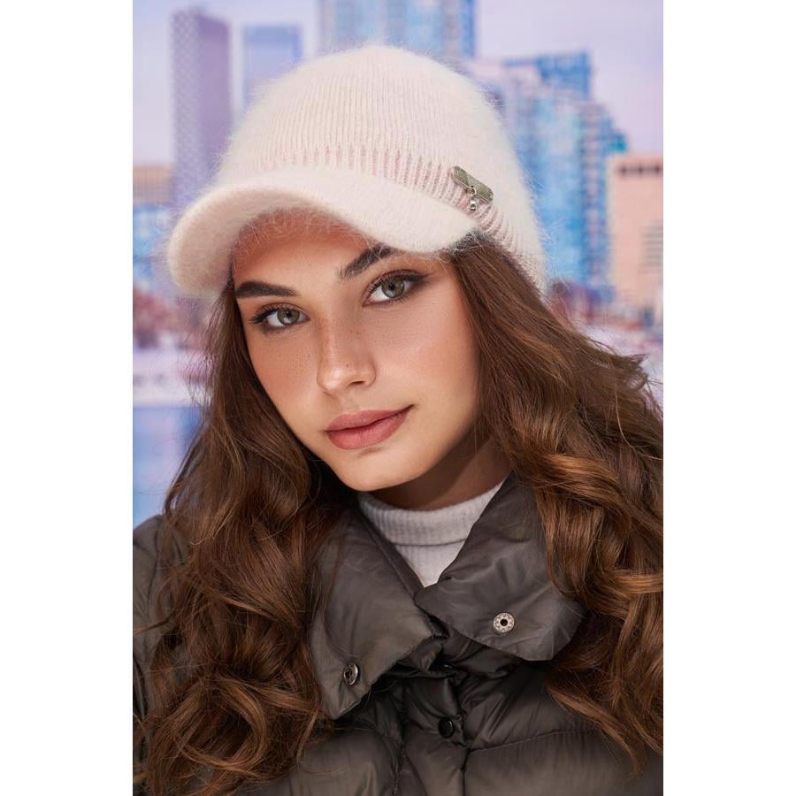 Бейсболка женская ангоровая Braxton 4955 one size Кремовый