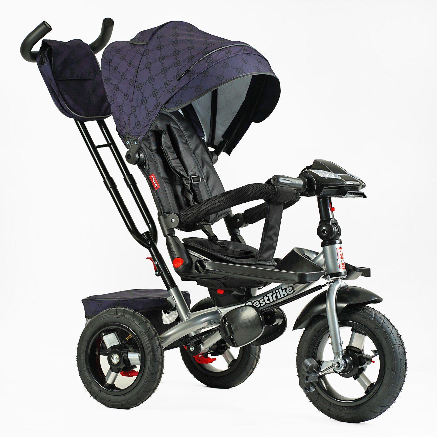 Велосипед дитячий триколісний Best Trike 6088 F надувні/фара з USB/пультом/батьківською ручкою Темно-синій (702-15) - фото 4 Велосипед дитячий триколісний Best Trike 6088 F надувні/фара з USB/пультом/батьківською ручкою Темно-синій (702-15) - фото 4