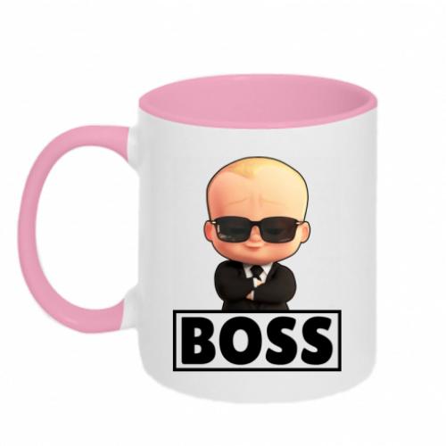 Чашка двухцветная Boss Baby 320 мл Белый с розовым (7569271-47-143494) - фото 1