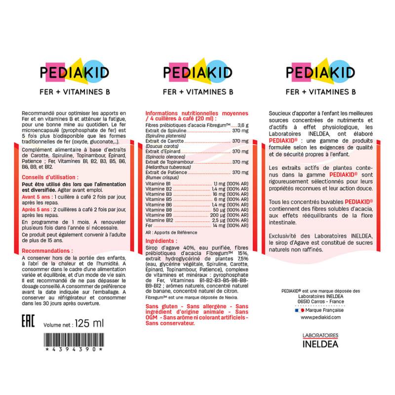 Микроэлемент Железо Pediakid Fer + Vitamin B 125 ml - фото 2