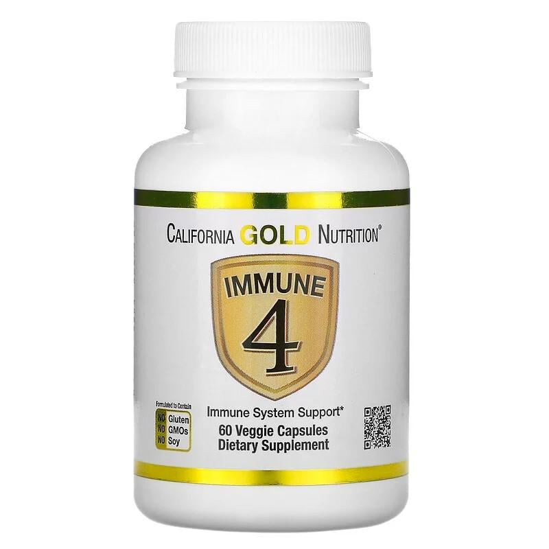 Витамины California Gold Nutrition Immune 4 Immune System Support 60 капсул