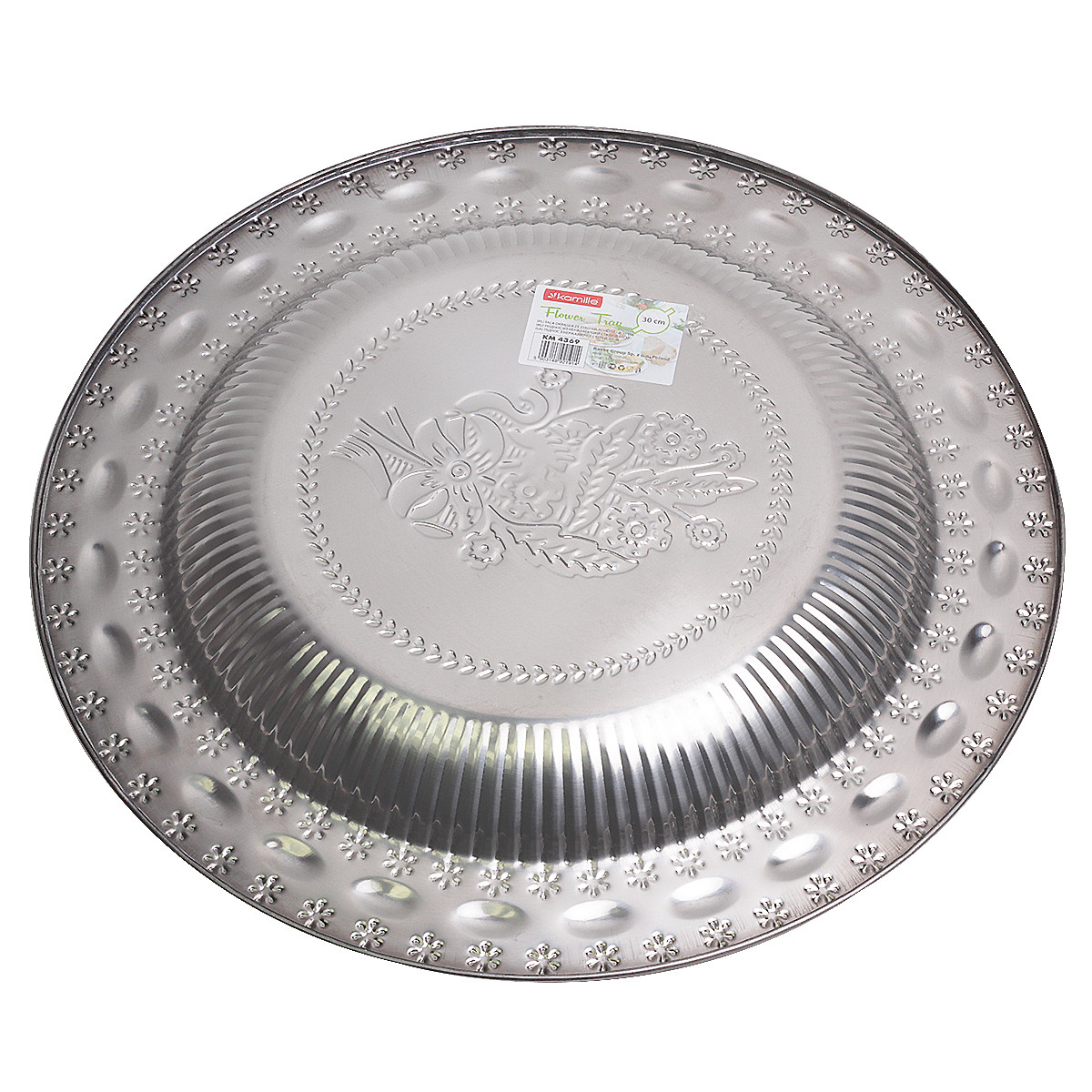Таця Kamille 30 см з нержавіючої сталі KM-4369 - фото 3 Таця Kamille 30 см з нержавіючої сталі KM-4369 - фото 3