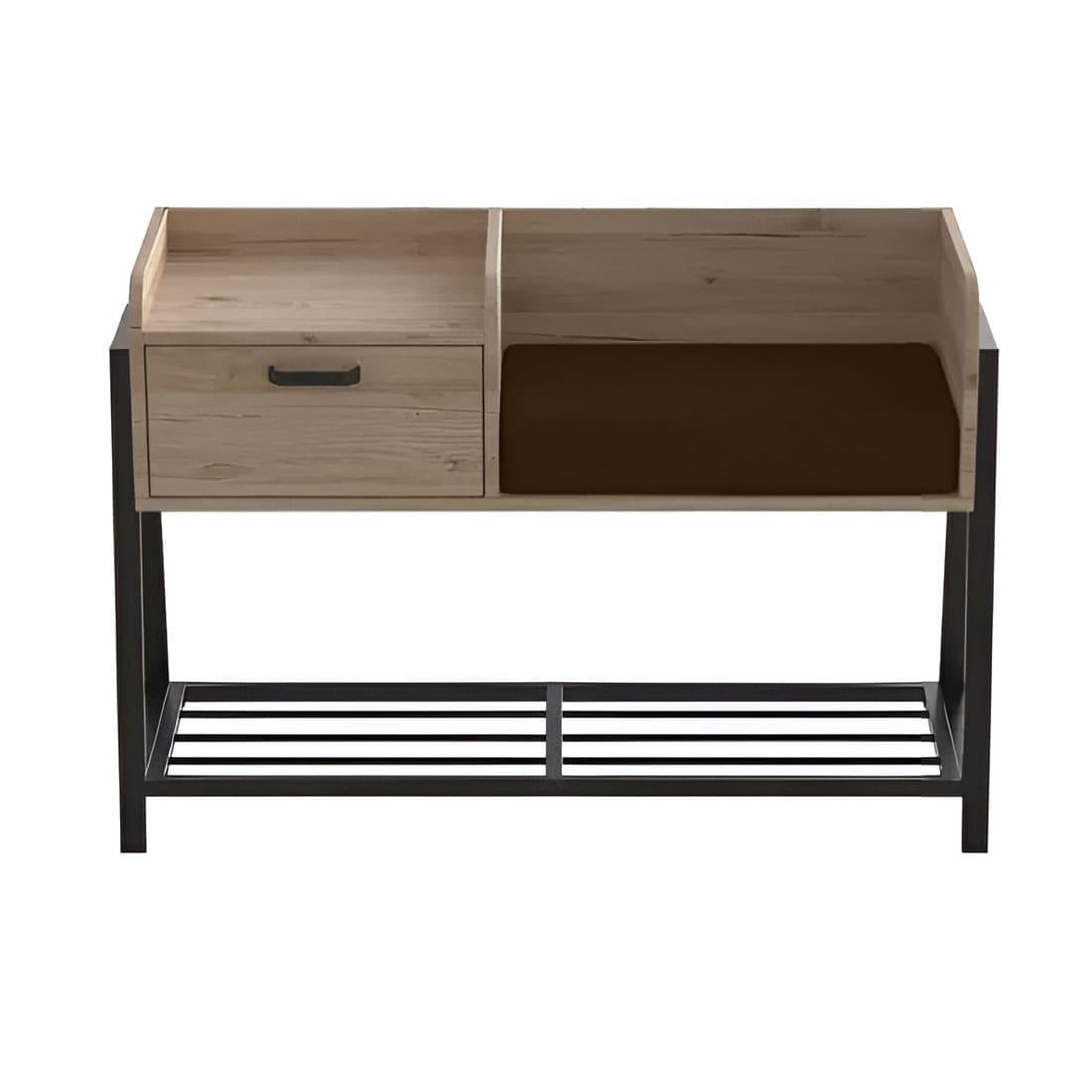 Банкетка з тумбочкою Ferrum-decor Бланка метал/ДСП 16 мм 540x1000x320 мм Чорний/Артизан (FRD-103025) Банкетка з тумбочкою Ferrum-decor Бланка метал/ДСП 16 мм 540x1000x320 мм Чорний/Артизан (FRD-103025)