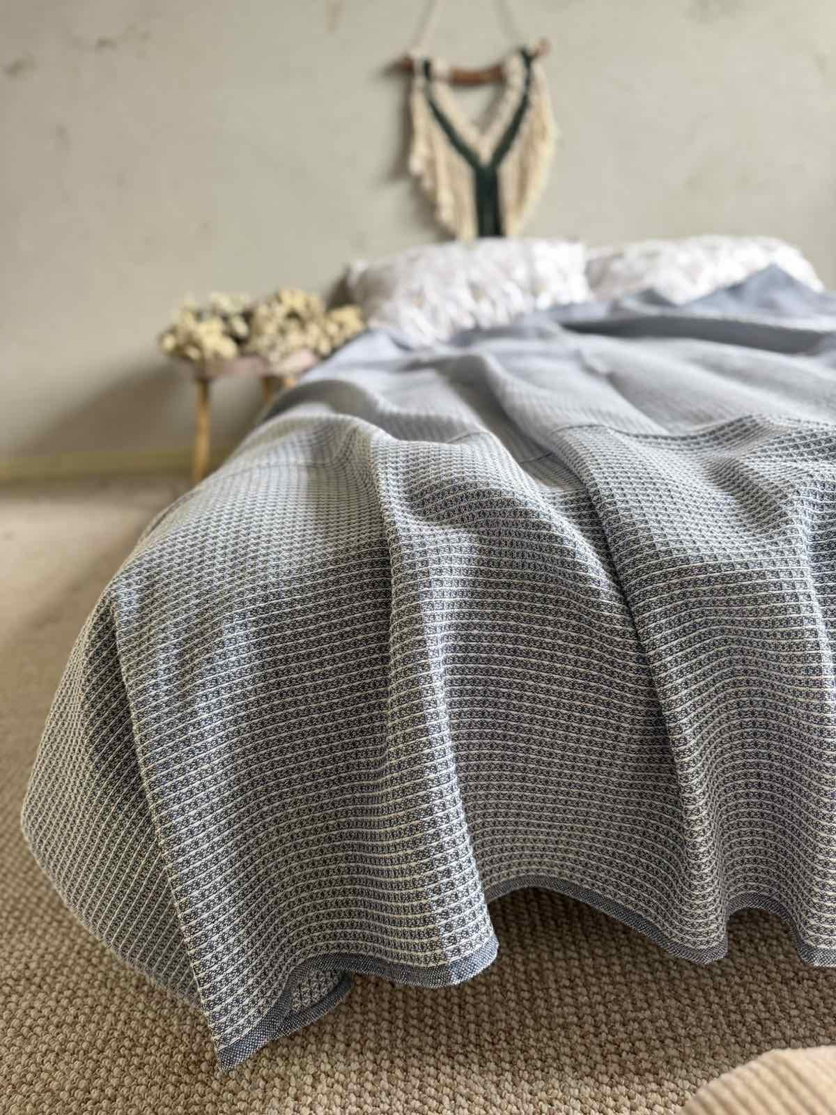 Простынь вафельная ZEINTEX хлопчатобумажная 200х220 см Синий (26417216) - фото 7 Простынь вафельная ZEINTEX хлопчатобумажная 200х220 см Синий (26417216) - фото 7