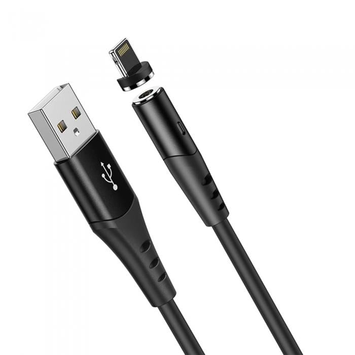 Кабель HOCO X60 Magnetic Cable USB Lightning магнітний 1 м Чорний