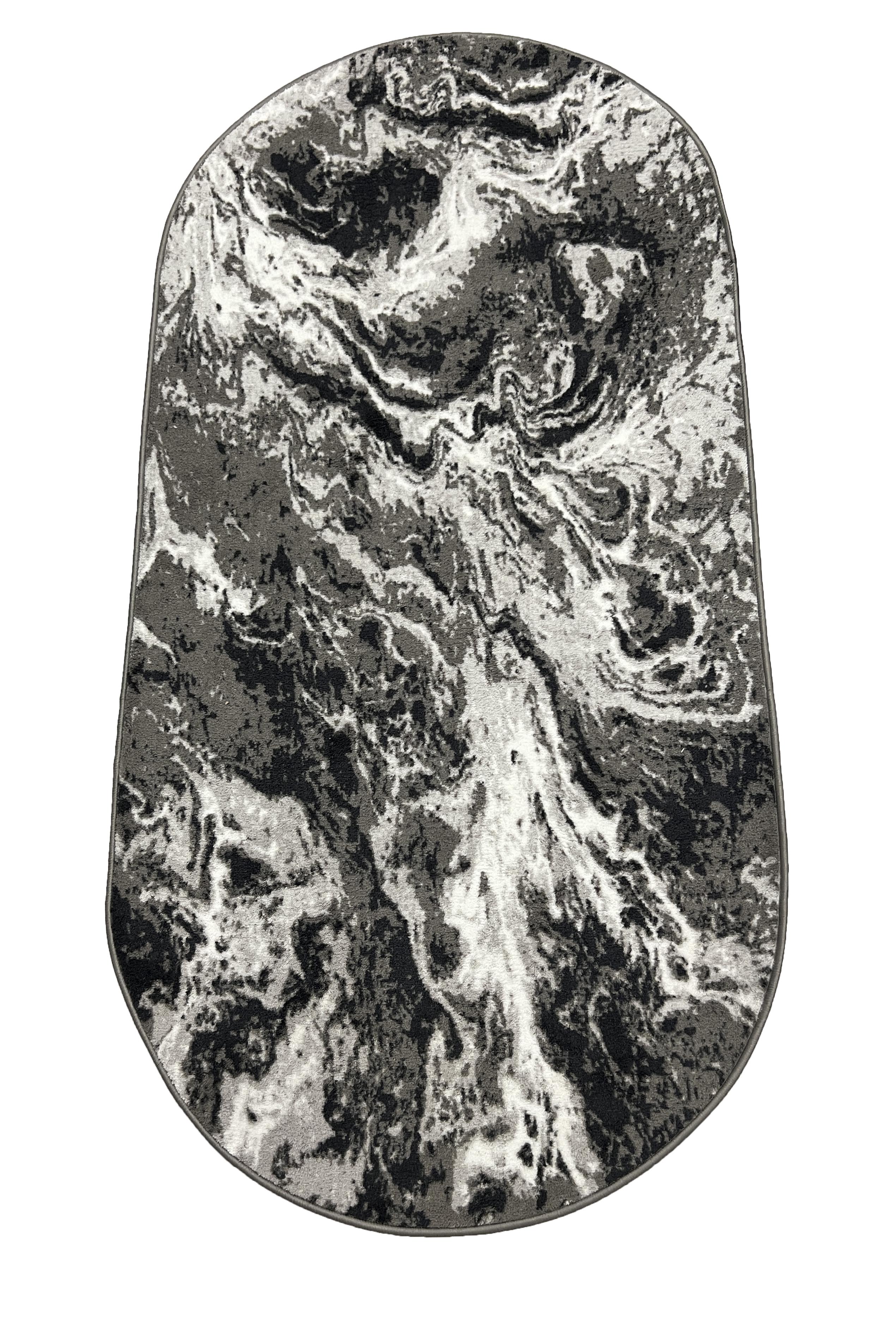 Ковер Epic на прорезиненой основе 80x150 см овал Серый (23090690420GO7)