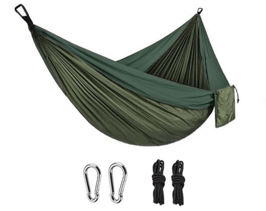 Гамак туристичний Kayfovo AIR міцний з парашутного нейлону Зелений Темно/Зелений (28849) - фото 1 Гамак туристичний Kayfovo AIR міцний з парашутного нейлону Зелений Темно/Зелений (28849) - фото 1