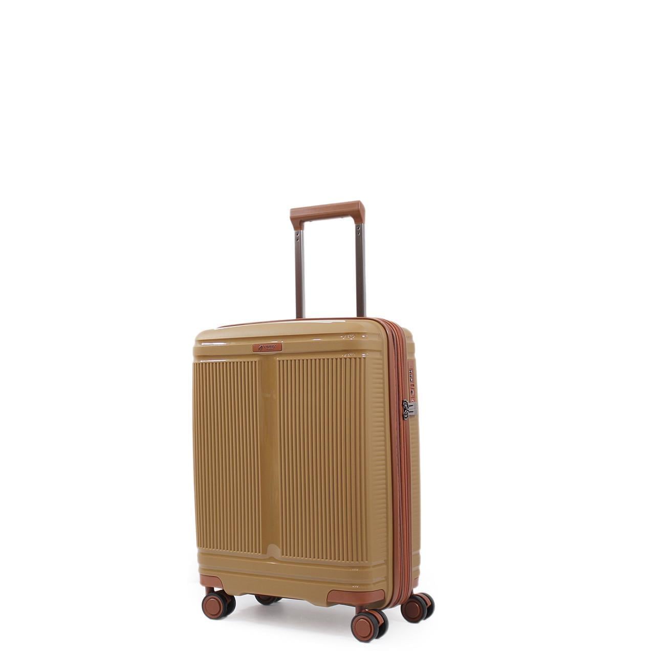 Чемодан малый AIRTEX полипропилен S 55х40х25 + 5 см 52 л 3,2 кг Кофейный (241)