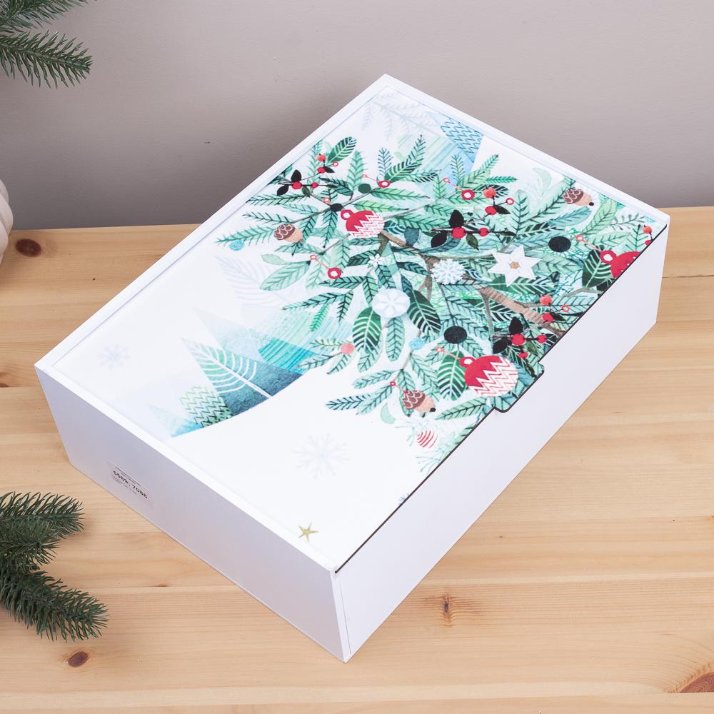 Коробка прямоугольная Елочка 36 см (5589-6)