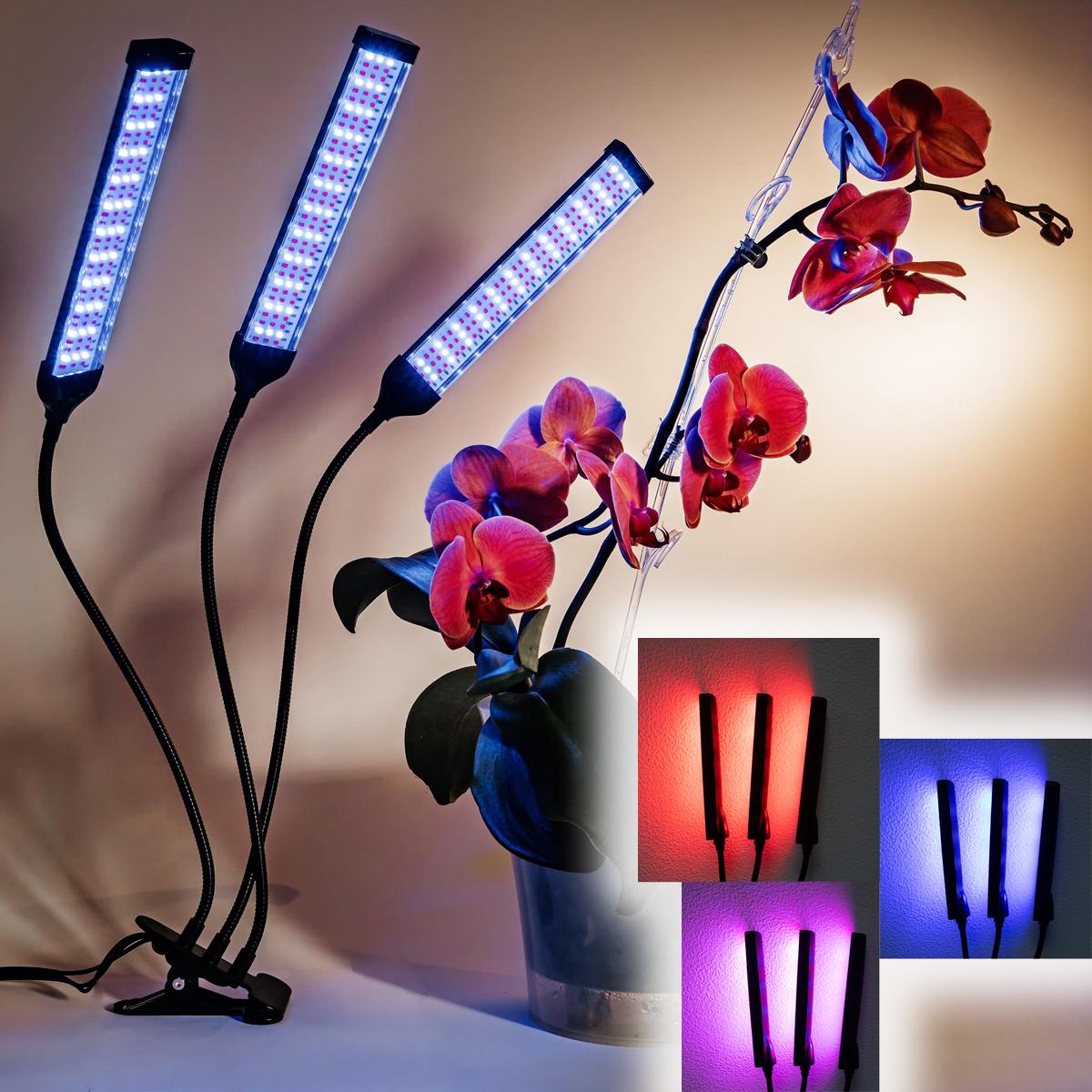 Лампа для комнатных растений Grow Light тройная 66 LED (1010352-Black) - фото 2