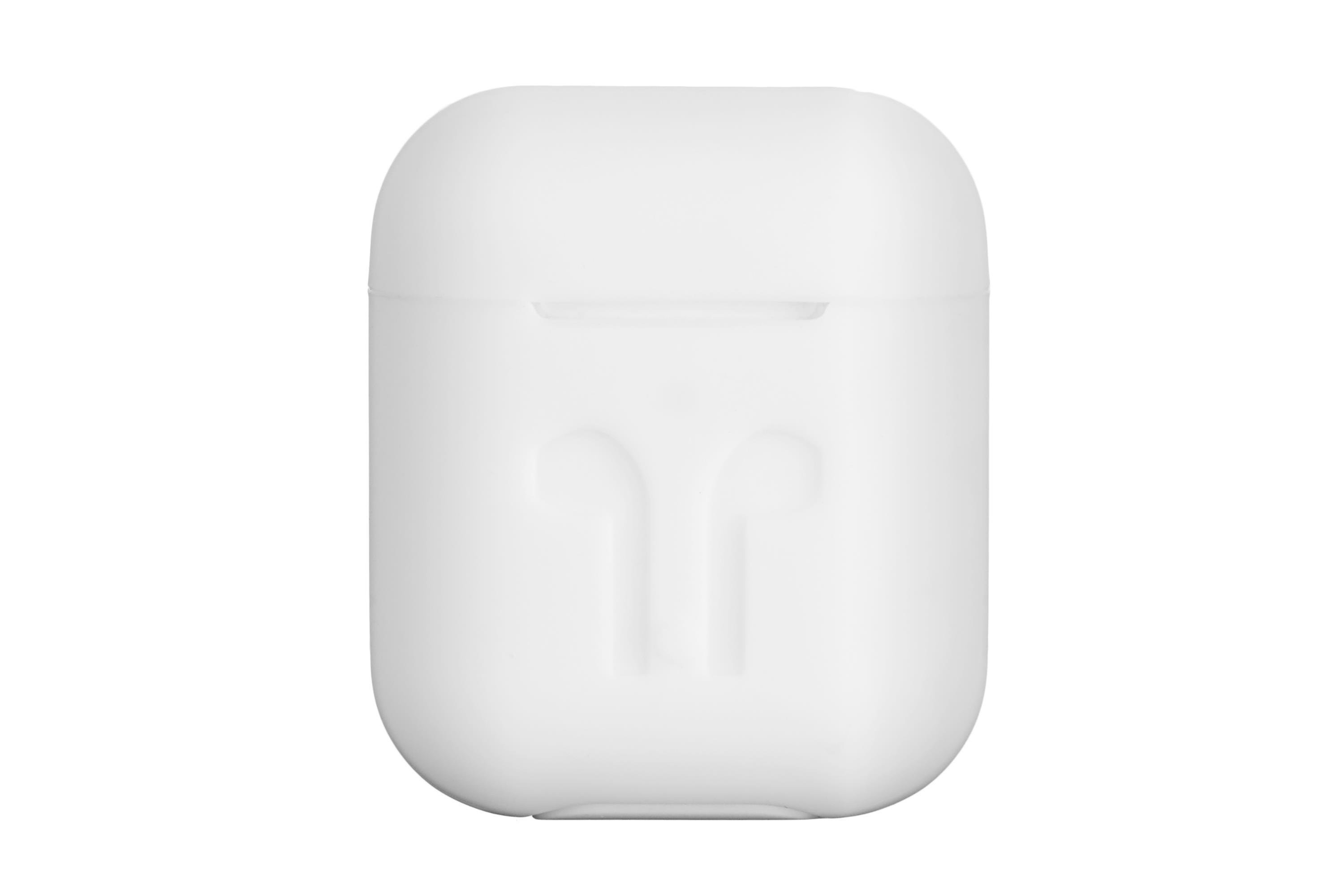 Чехол 2E Pure Color Silicone Imprint для наушников Apple AirPods Белый (2E-AIR-PODS-IBPCSI-3-WT) - фото 1