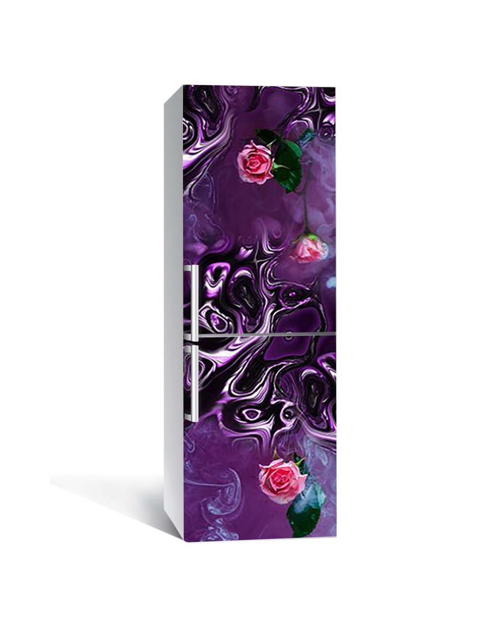 Наклейка 3D на холодильник Zatarga "Фиолетовая лава" виниловая 650х2000 мм