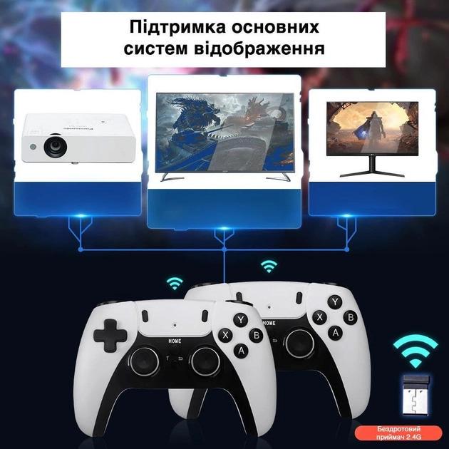 Игровая консоль-приставка ZUIDID X8-PLUS 64GB 20000 игр с 2 беспроводными контроллерами Белый - фото 2