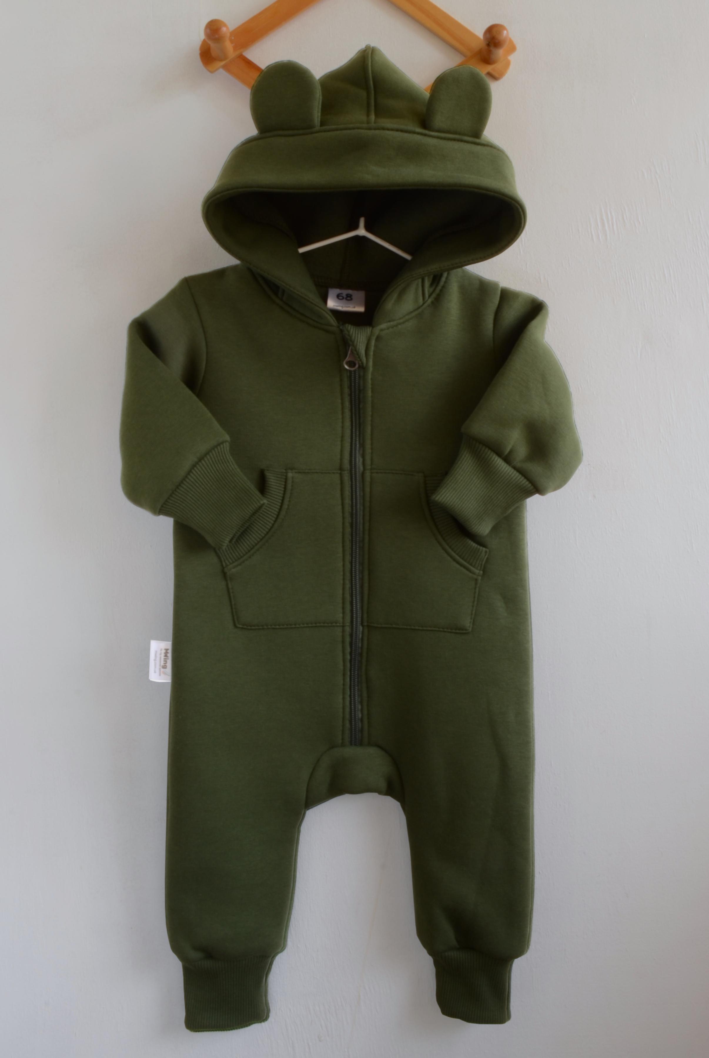 Ромпер утепленный детский Mwing Медвежонок 80 см Green (096-56-80)