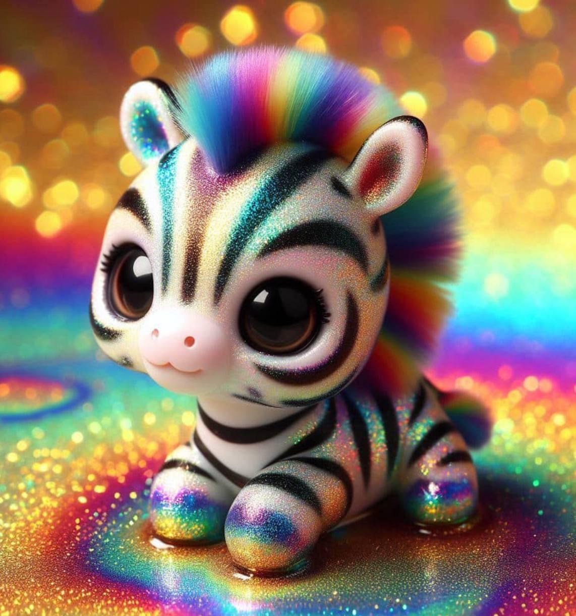 Алмазная мозаика Dream Toys Радужная зебра 20х20 см (2987255882)